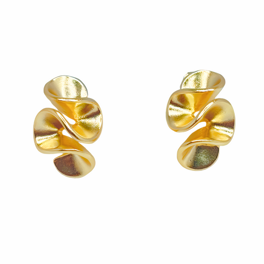 ARETES RELÁMPAGO DORADO