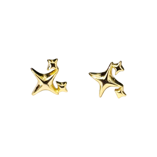 ARETES BRILLO DORADO