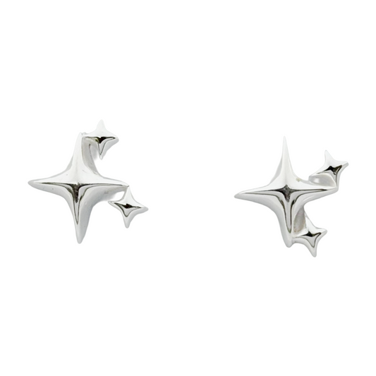 ARETES BRILLO PLATEADO