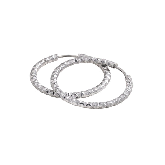 ARETES ARO ROCÍO PLATEADO